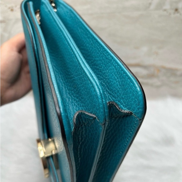 Gucci Interlocking GG Teal Leather Shoulder Bag - Picture 4 of 8